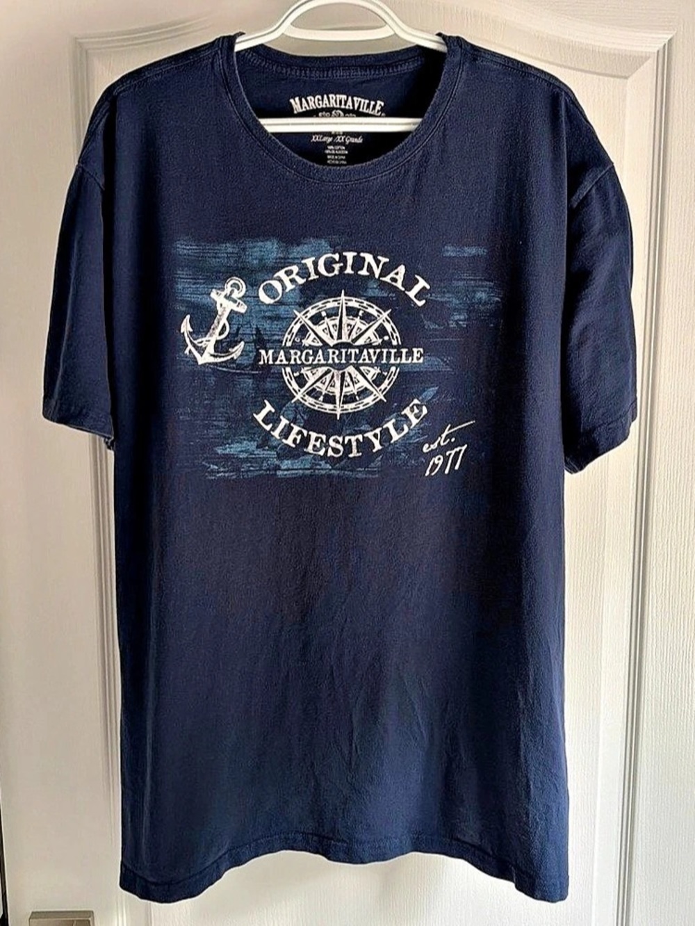 Margaritaville Original Lifestyle Anchor Compass Graphic Tee Blue XL